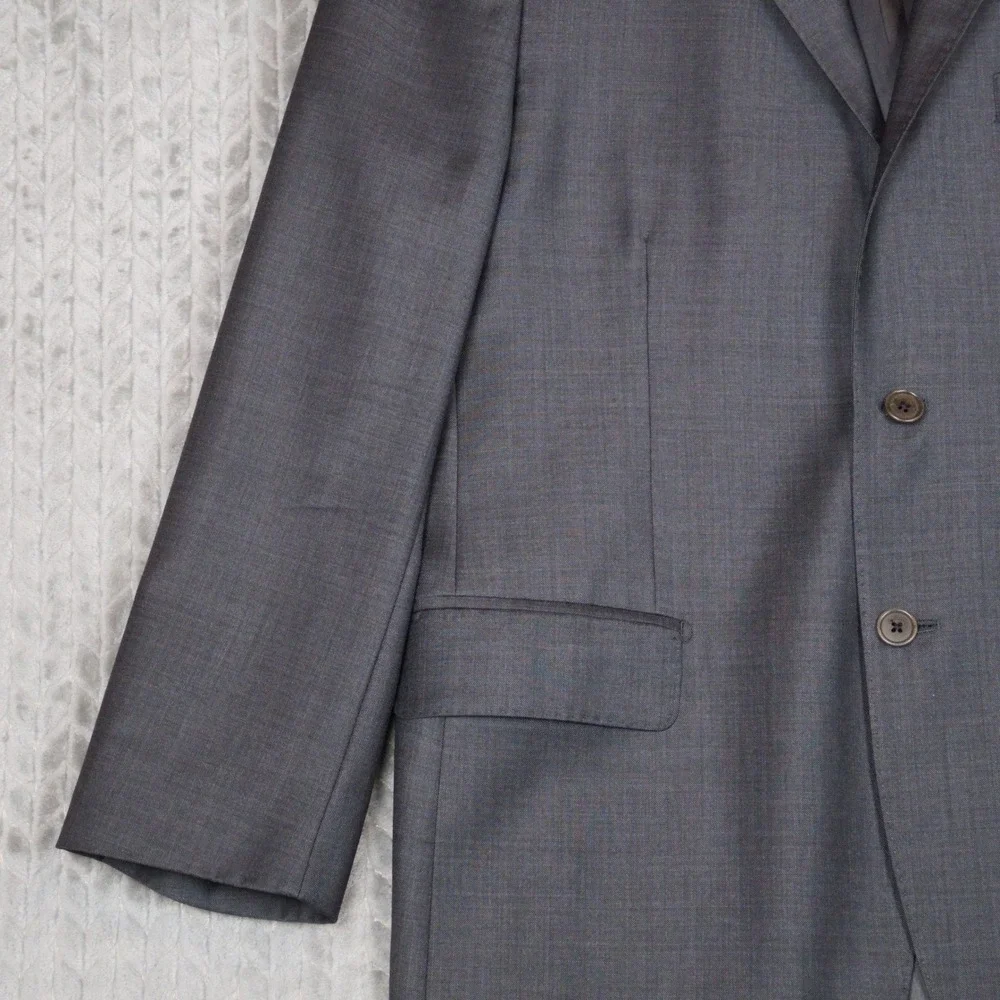 Ermenegildo Zegna Blazer Mens 42R Gray Trofeo Wool Saks Italy